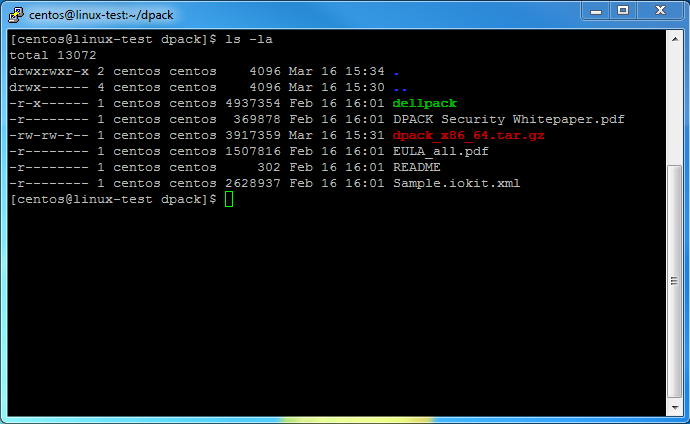 Linux-DPACK-UnTar