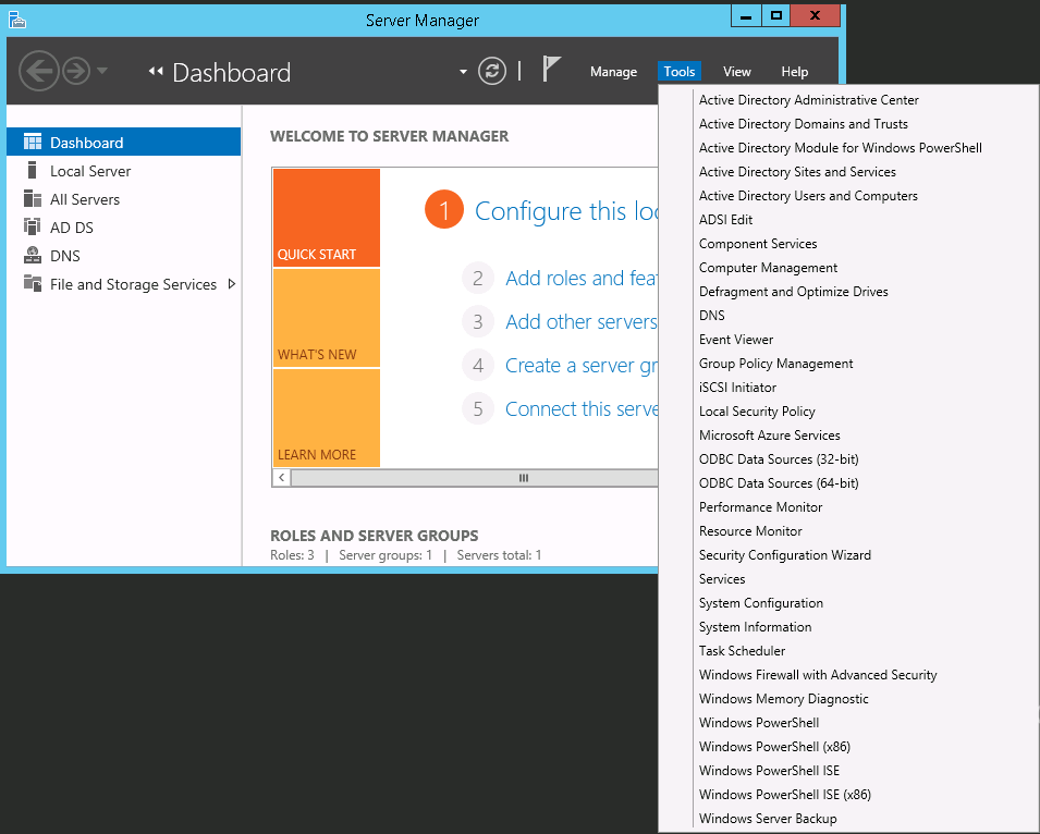 server manager tools