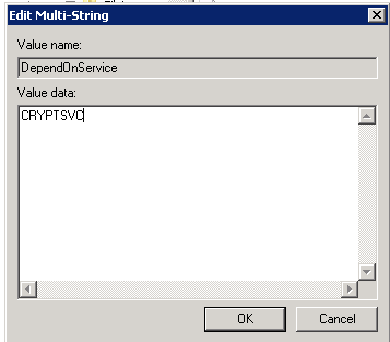 Cryptsvc entry