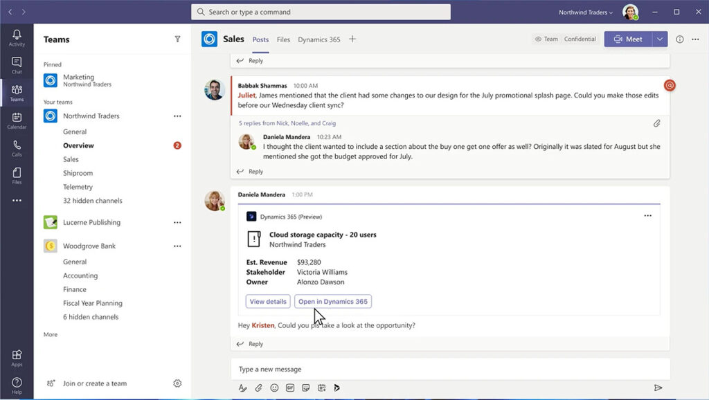 7 Ways to Work Better with Integrated Dynamics 365 and Microsoft Teams ...